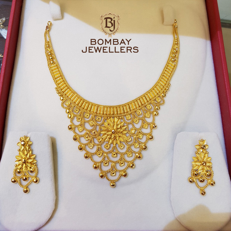 Plain Gold Necklace Set – RNE006 